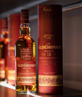 The Glendronach 12 year old bottle and case